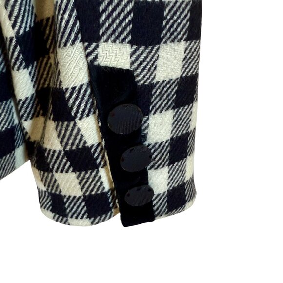 Vintage Escada by Margaretha Ley Checked Wool Jacket- Embellished Blazer - Picture 8 of 11